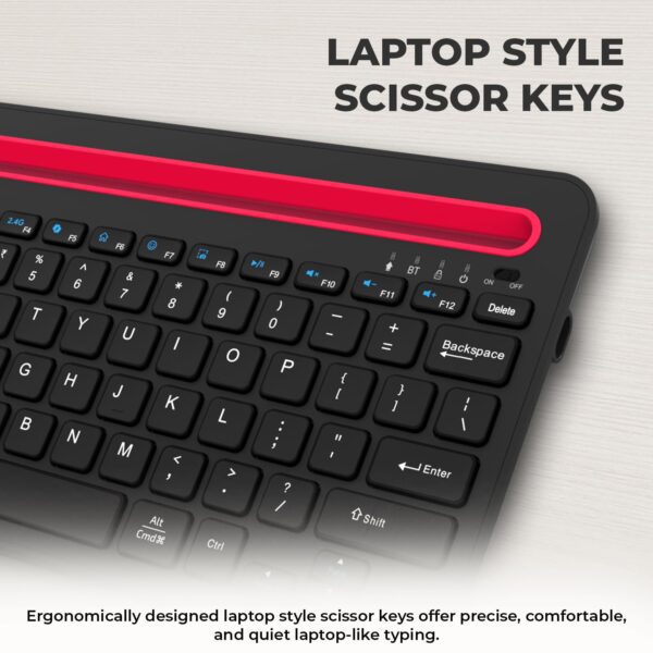 Amkette Optimus Pro: 4-in-1 wireless keyboard, Bluetooth, AI. - Image 4