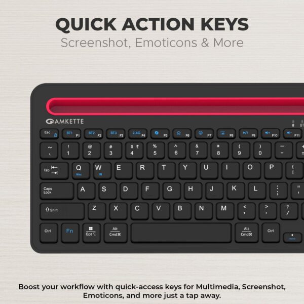 Amkette Optimus Pro: 4-in-1 wireless keyboard, Bluetooth, AI. - Image 6
