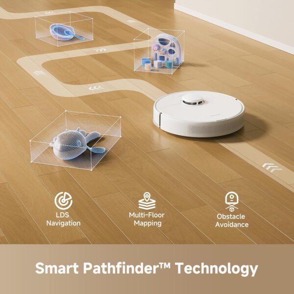 DREAME F10 Robot Vacuum and Mop Combo, 13,000Pa Suction, 300min Runtime, Smart LiDAR Navigation, 2-in-1 Cleaning with App & Voice Control - Image 6