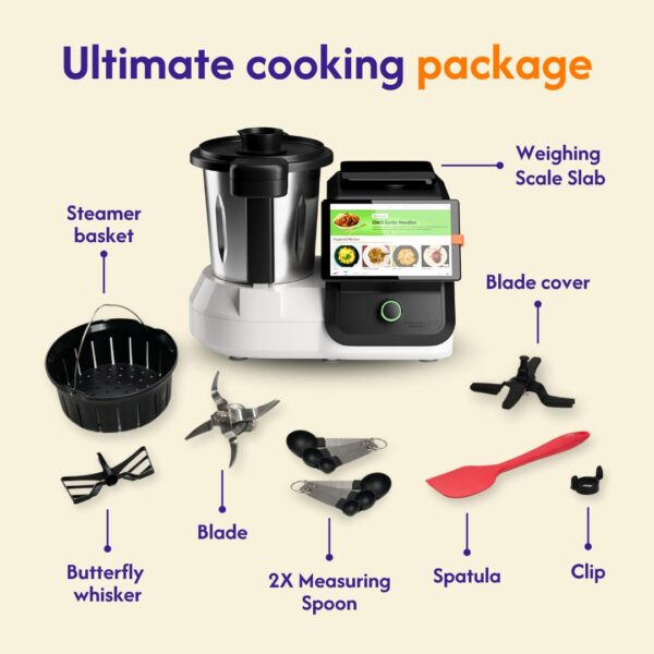 upliance AI Cooking Assistant | Cooks 500+ Recipes: Pav Bhaji, Pasta, Soup, Kadhai Paneer & More | 16+ Cooking Modes | AI-Powered Cooking | Phone App | WiFi | 1-Year Warranty - Image 6