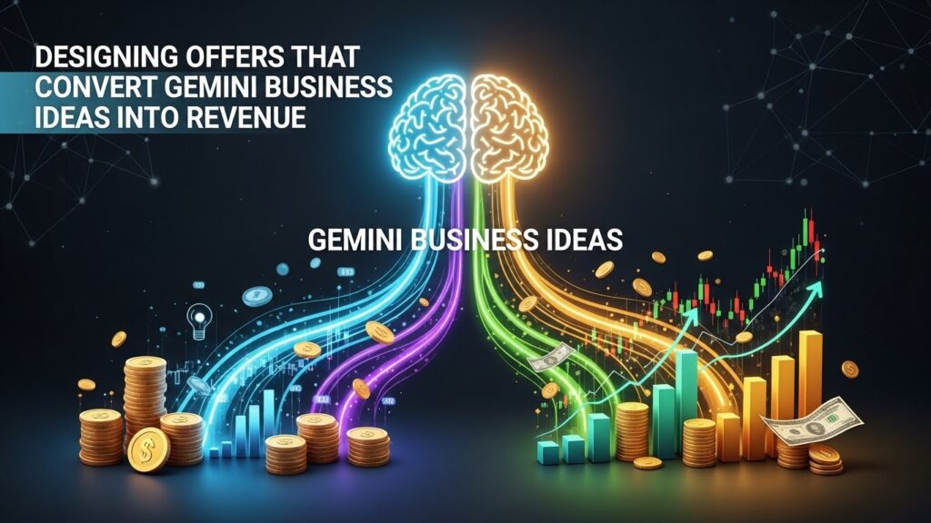 Designing high converting offers to turn Gemini business ideas into scalable online revenue