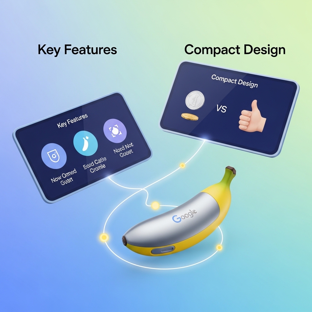 Google Nano Banana key features and compact AI image generation design comparison