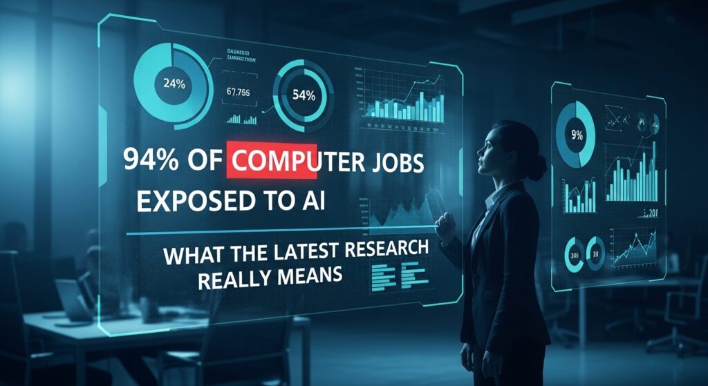 94 percent of computer jobs exposed to AI highlighting AI job exposure trends in the technology industry