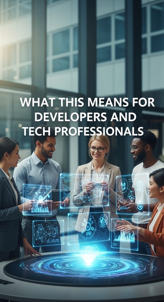 AI job exposure impact on developers and tech professionals collaborating with artificial intelligence tools in modern workplaces