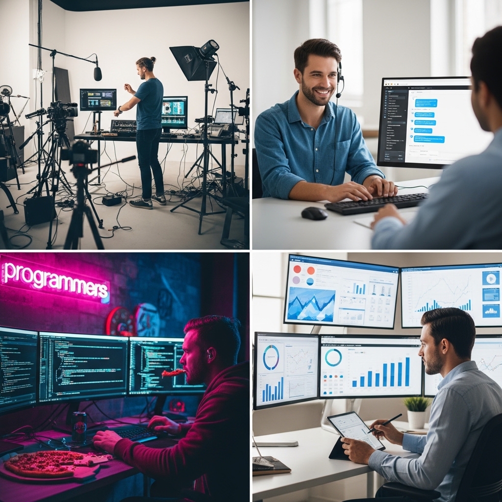 AI-powered content creation and chatbot automation shaping the future of human work in digital industries